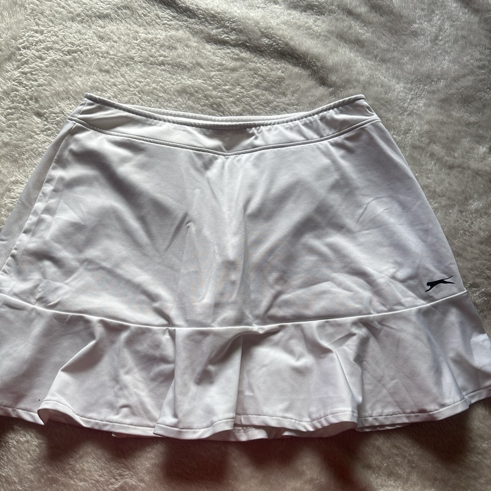 Puma White Flounce Mini Skirt